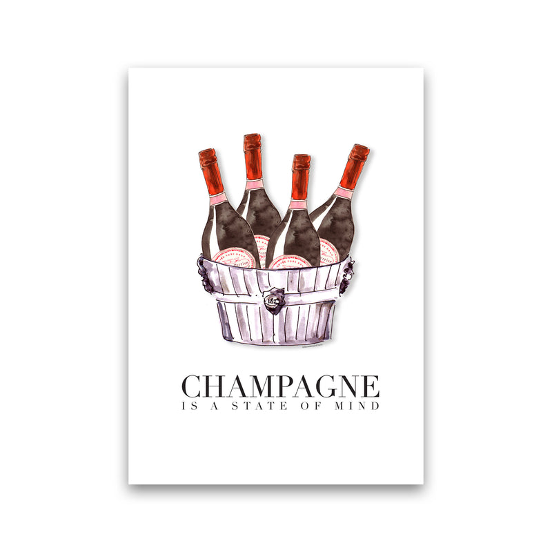 Champagne Is A State Of Mind, Kitchen Food & Drink Art Prints Print Only