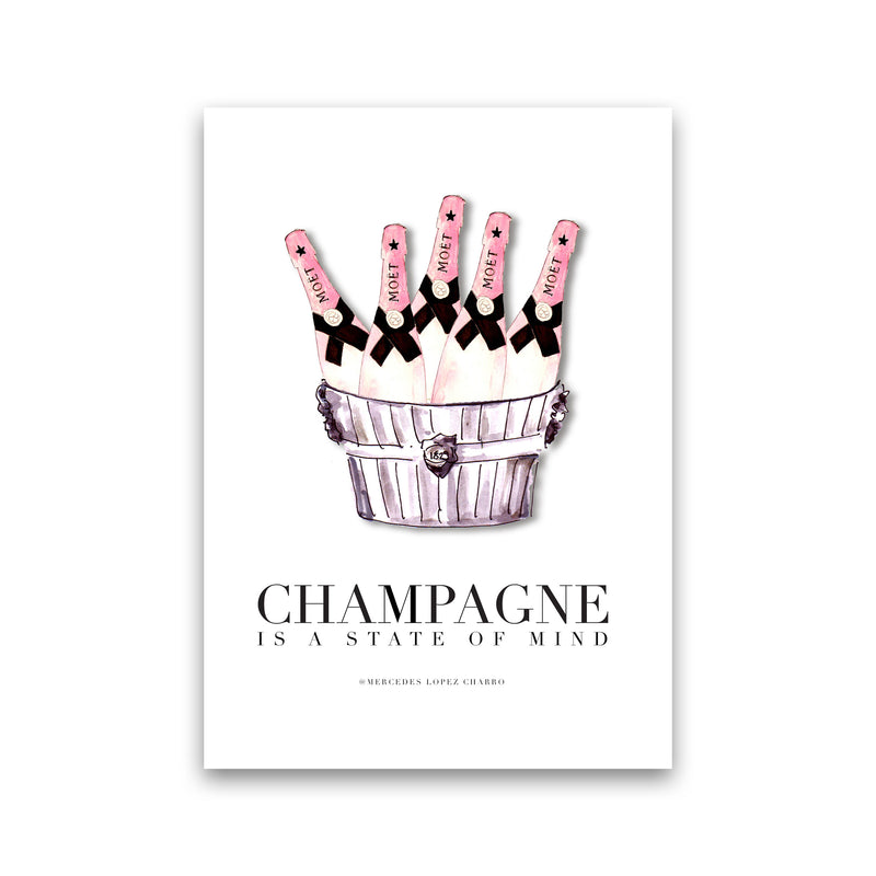 Moet Champagne Is A State Of Mind, Kitchen Food & Drink Art Prints Print Only