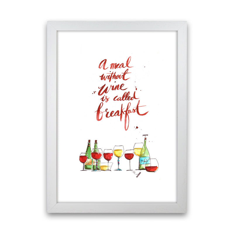 A Meal Without Wine, Kitchen Food & Drink Art Prints White Grain