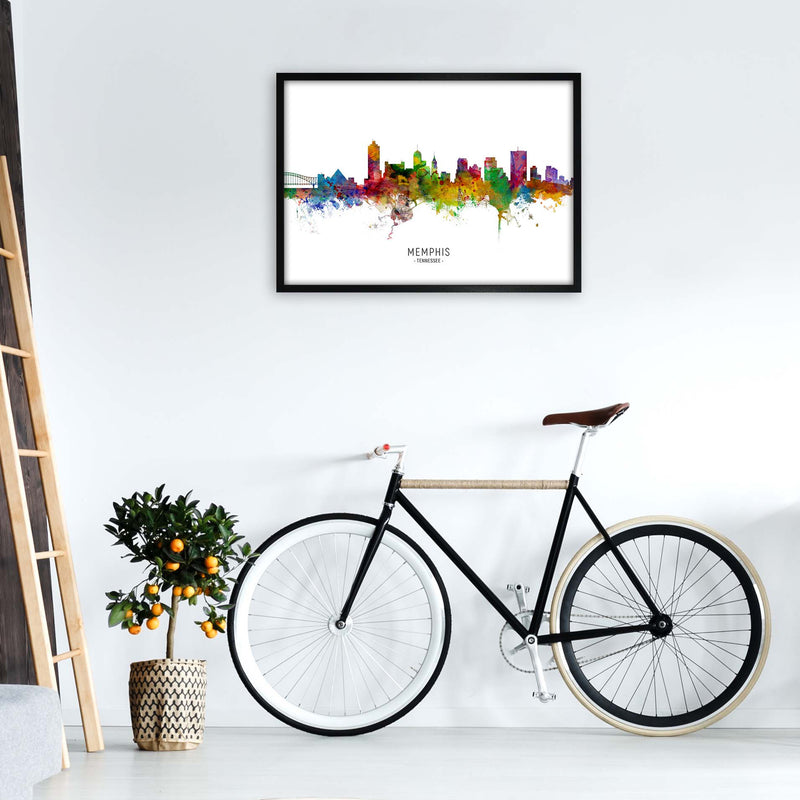 Memphis Tennessee Skyline Art Print by Michael Tompsett A1 White Frame