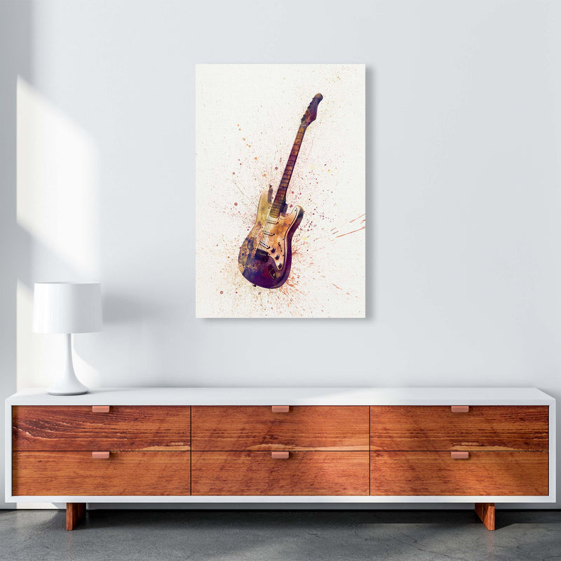 Electric Guitar Watercolour  by Michael Tompsett A1 Canvas