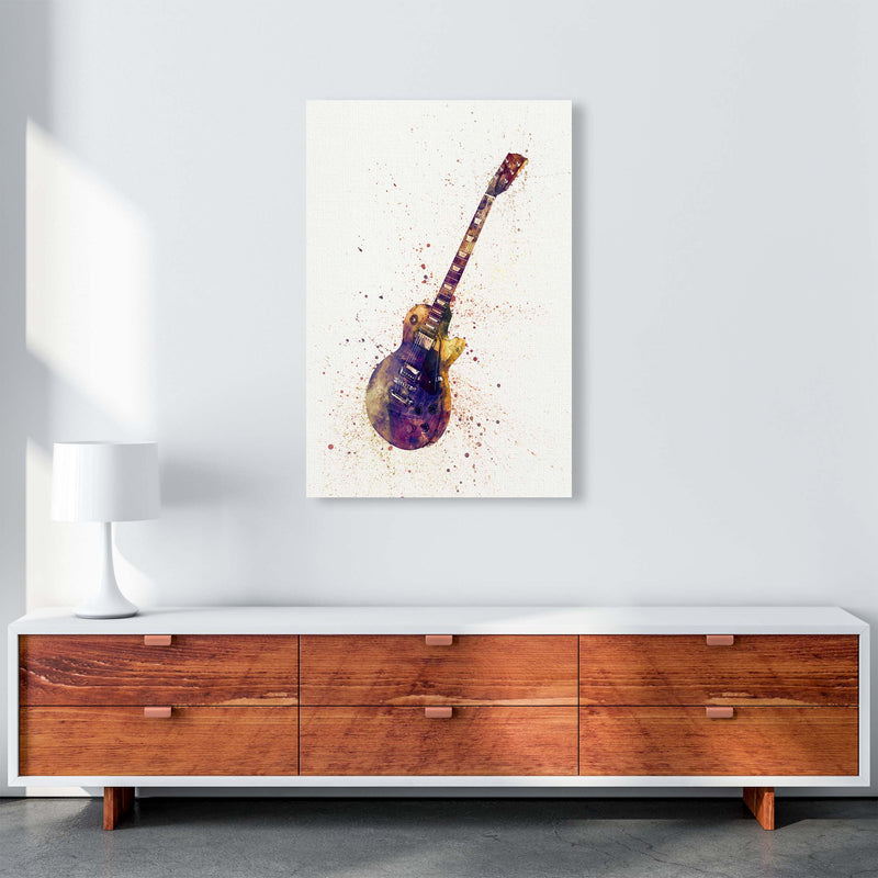 Electric Guitar Watercolour Ii Print by Michael Tompsett A1 Canvas