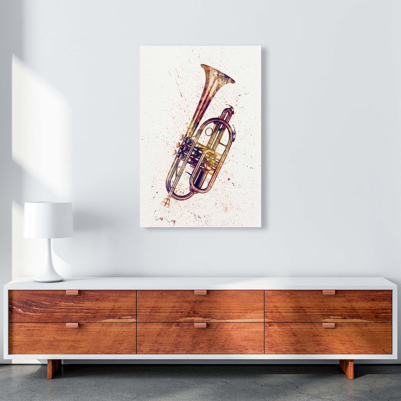 Cornet Watercolour Music Art Print by Michael Tompsett A1 Canvas