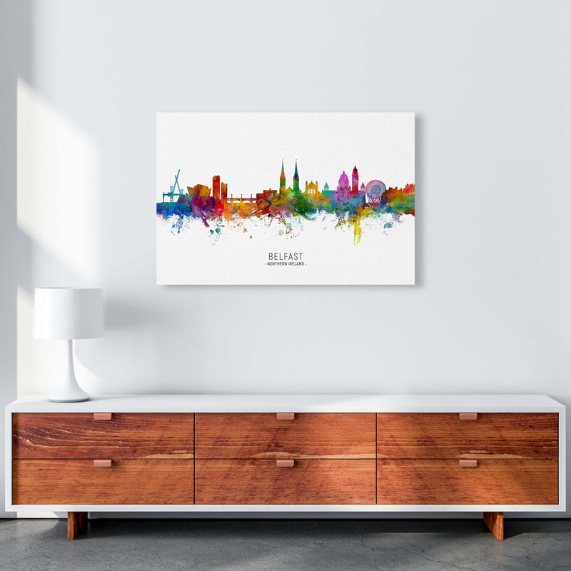 Belfast Northern Ireland Skyline Print by Michael Tompsett A1 Canvas