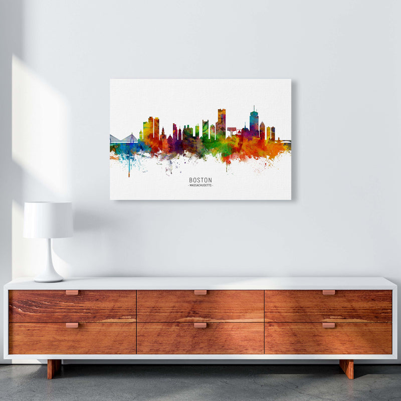 Boston Massachusetts Skyline Art Print by Michael Tompsett A1 Canvas
