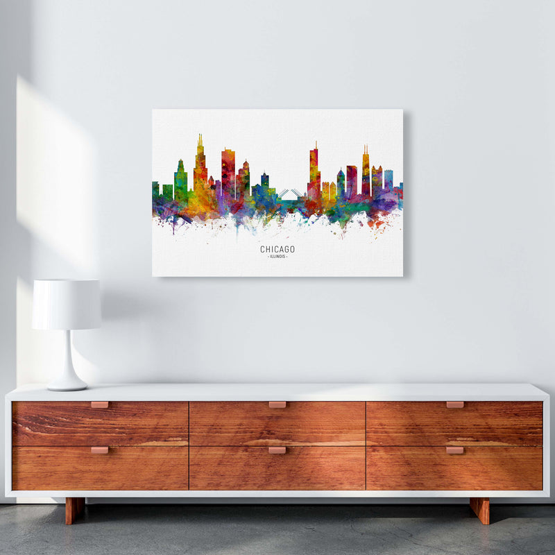 Chicago Illinois Skyline Art Print by Michael Tompsett A1 Canvas