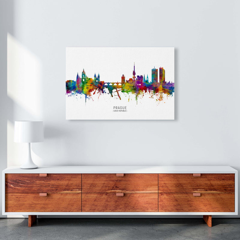 Prague Czech Republic Skyline Art Print by Michael Tompsett A1 Canvas