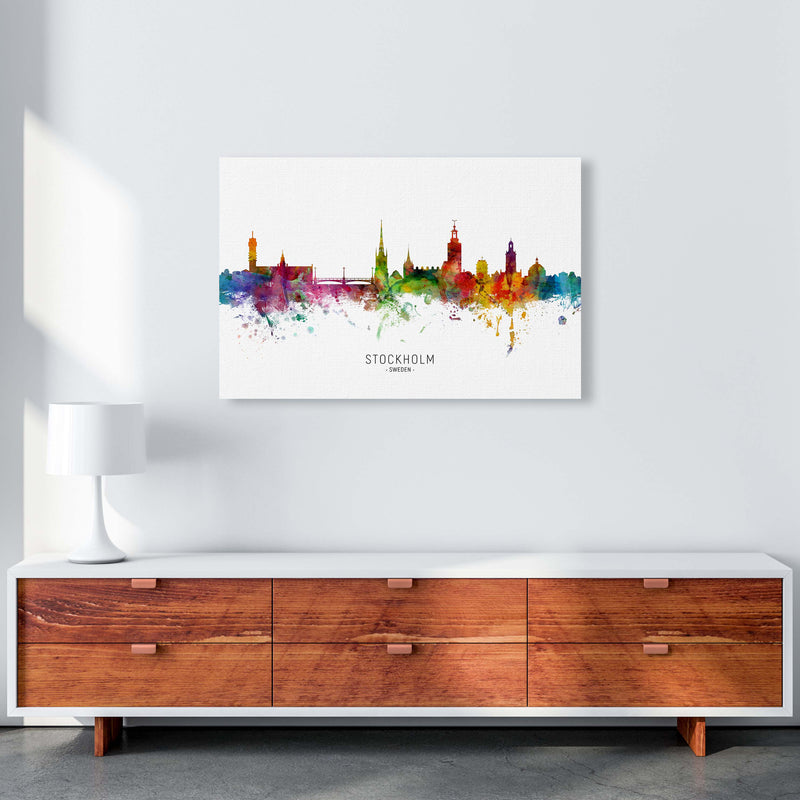 Stockholm Sweden Skyline Art Print by Michael Tompsett A1 Canvas