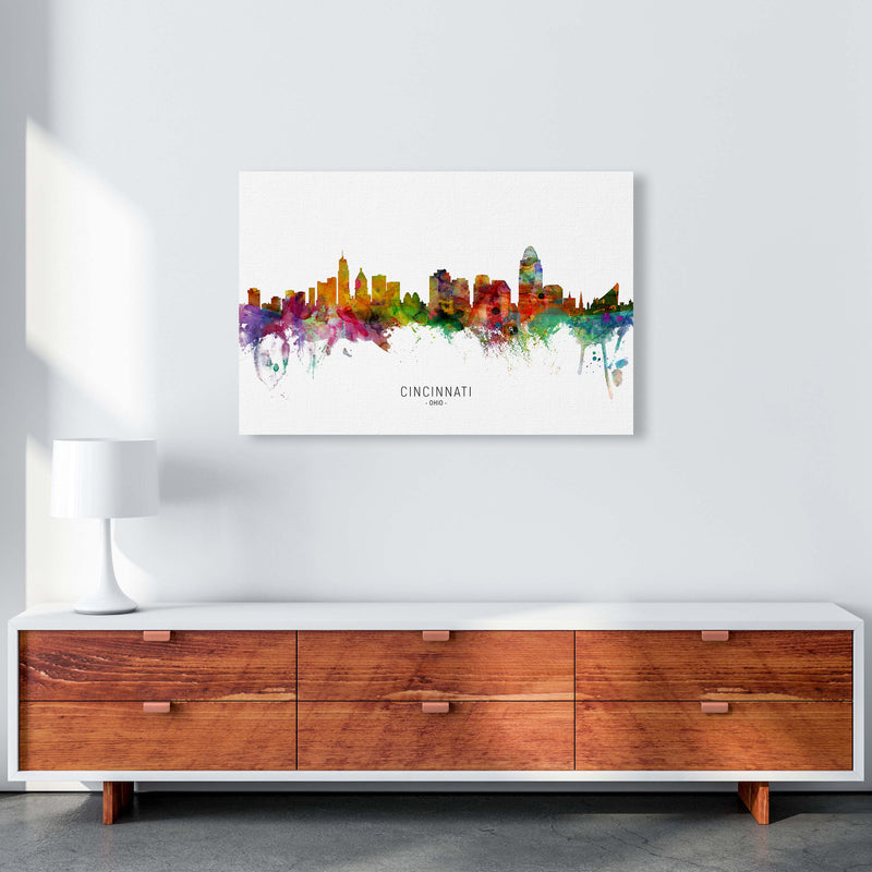 Cincinnati Ohio Skyline Art Print by Michael Tompsett A1 Canvas