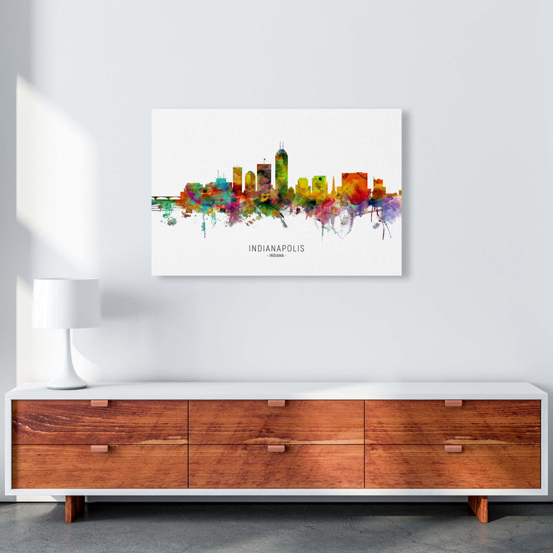 Indianapolis Indiana Skyline Art Print by Michael Tompsett A1 Canvas
