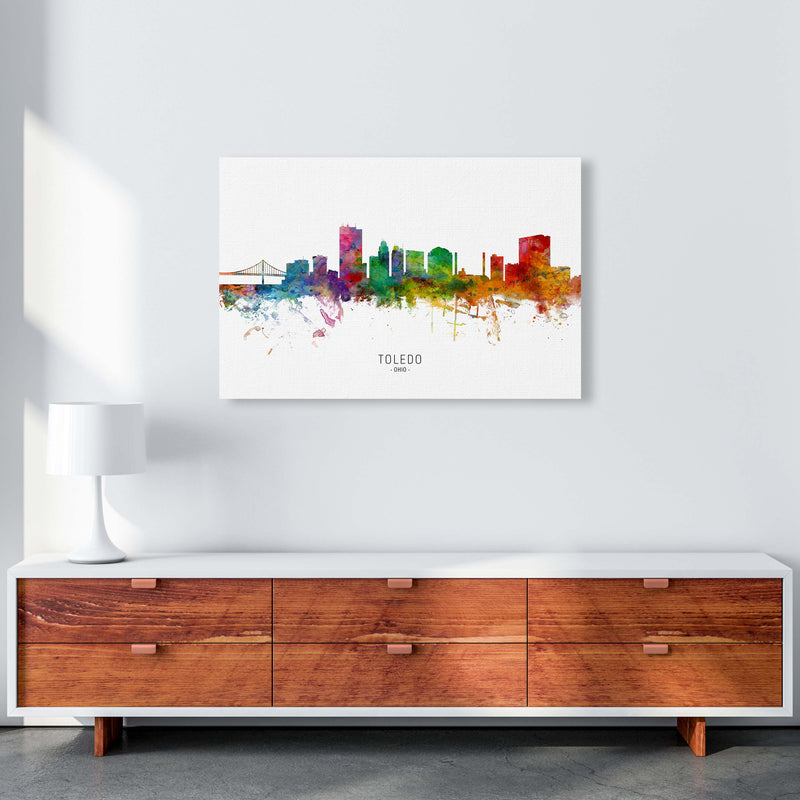 Toledo Ohio Skyline Art Print by Michael Tompsett A1 Canvas