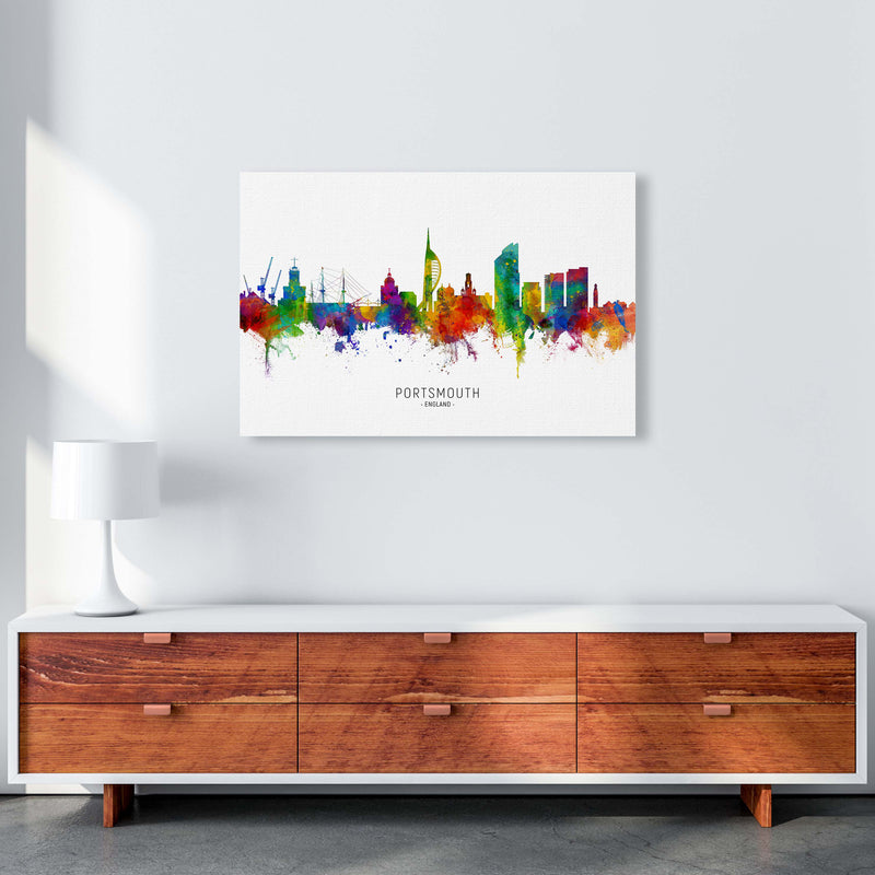 Portsmouth England Skyline Art Print by Michael Tompsett A1 Canvas