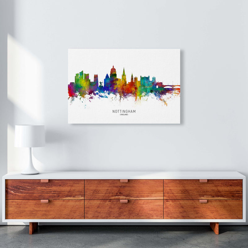 Nottingham England Skyline Art Print by Michael Tompsett A1 Canvas