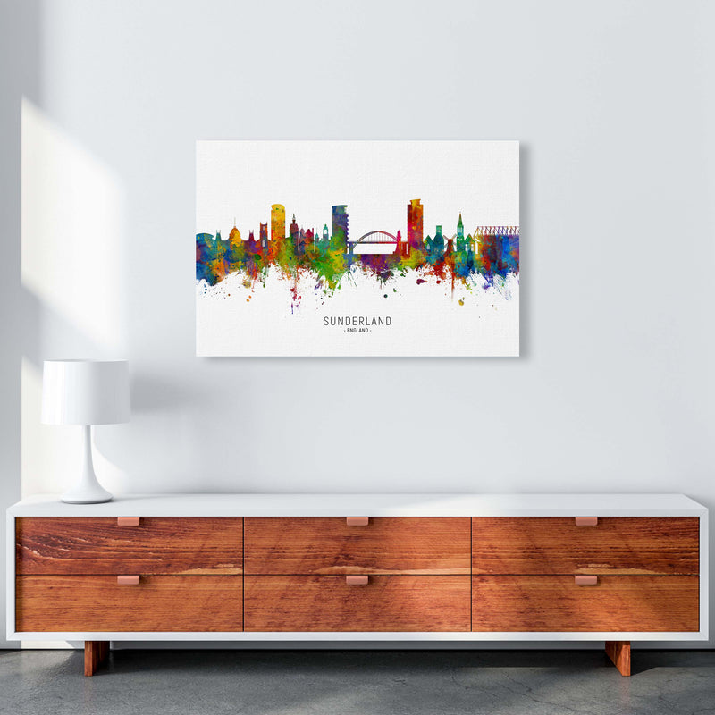 Sunderland England Skyline Art Print by Michael Tompsett A1 Canvas