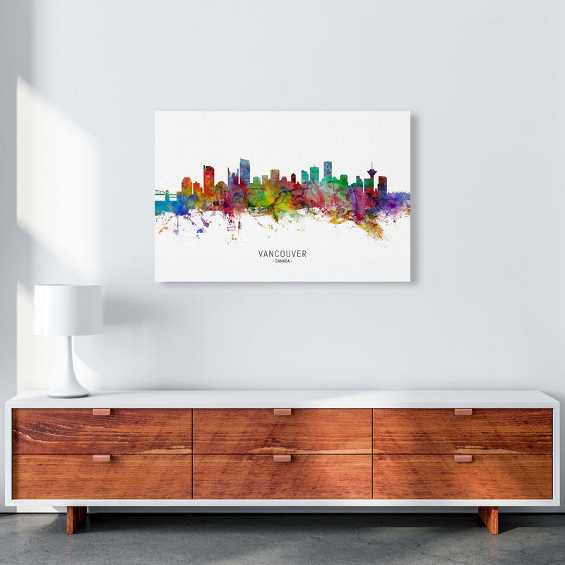 Vancouver Canada Skyline Art Print by Michael Tompsett A1 Canvas