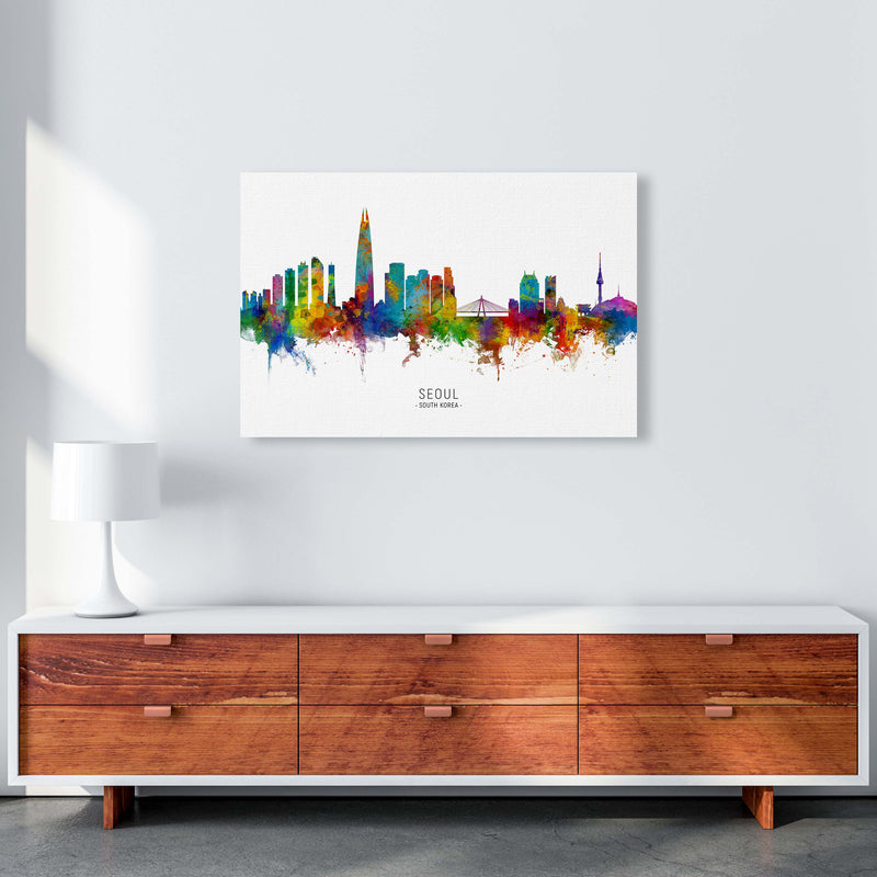 Seoul South Korea Skyline Art Print by Michael Tompsett A1 Canvas