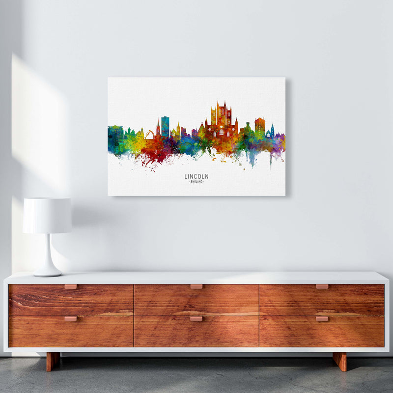 Lincoln England Skyline Art Print by Michael Tompsett A1 Canvas