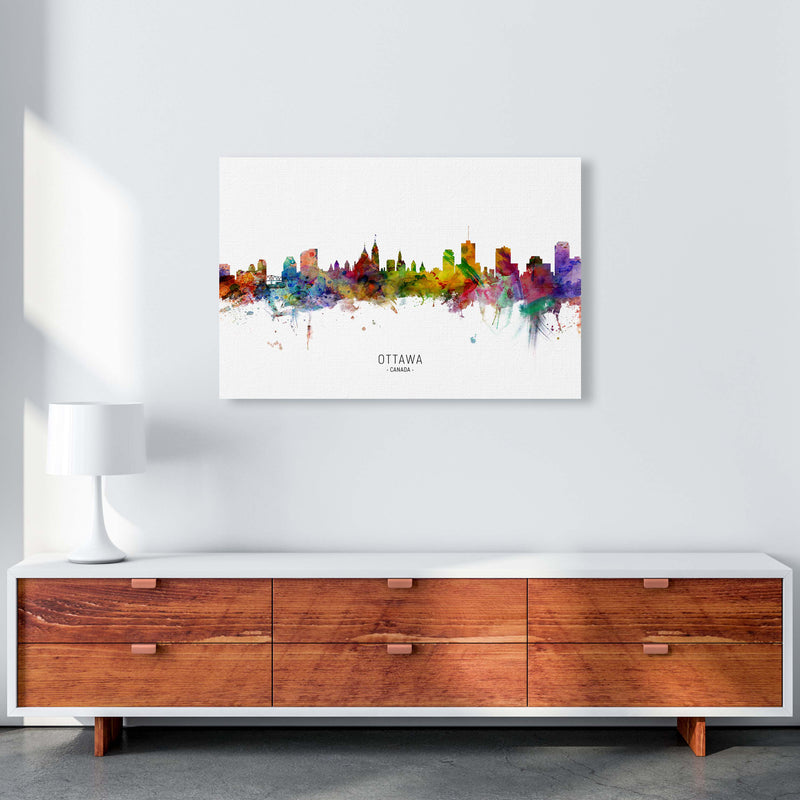 Ottawa Canada Skyline Art Print by Michael Tompsett A1 Canvas