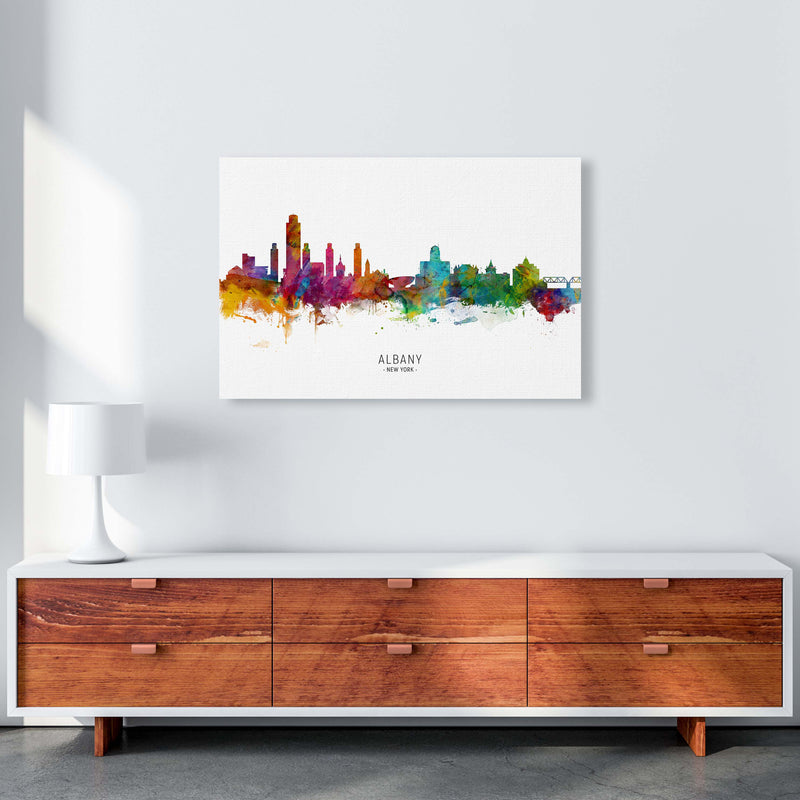 Albany New York Skyline Art Print by Michael Tompsett A1 Canvas