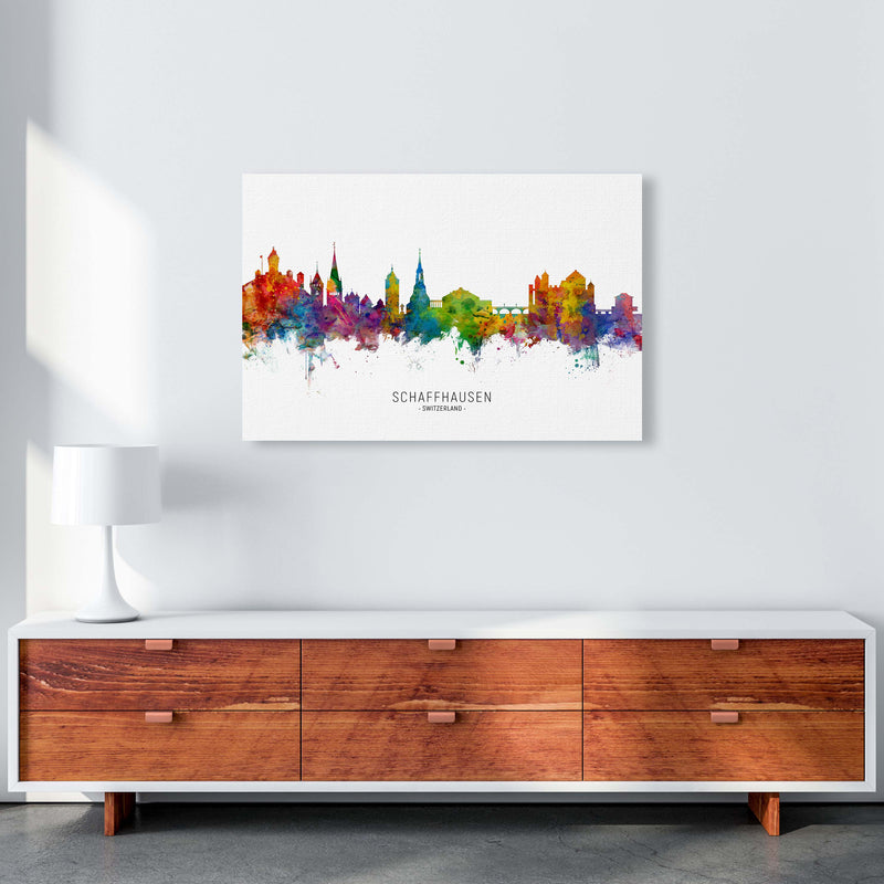 Schaffhausen Switzerland Skyline Print by Michael Tompsett A1 Canvas