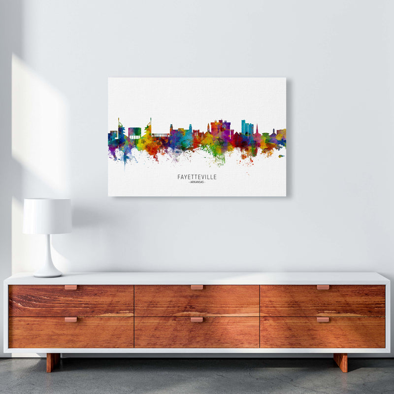 Fayetteville Arkansas Skyline Art Print by Michael Tompsett A1 Canvas