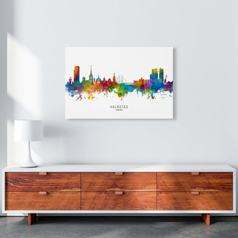 Halmstad Sweden Skyline Art Print by Michael Tompsett A1 Canvas