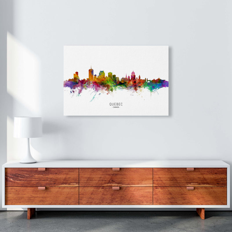 Quebec Canada Skyline Art Print by Michael Tompsett A1 Canvas