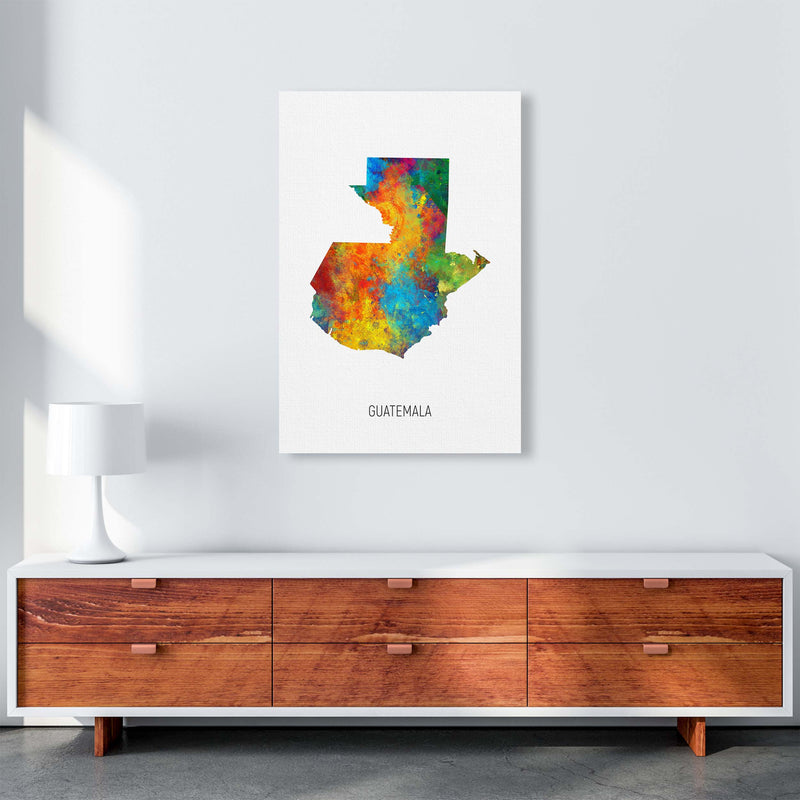 Guatemala Watercolour Map Art Print by Michael Tompsett A1 Canvas