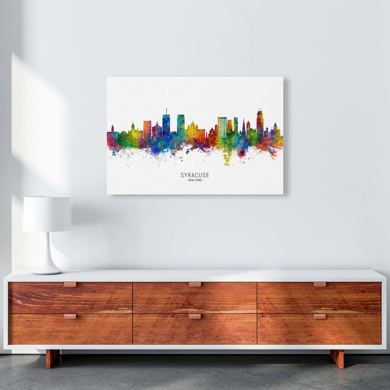 Syracuse New York Skyline Art Print by Michael Tompsett A1 Canvas