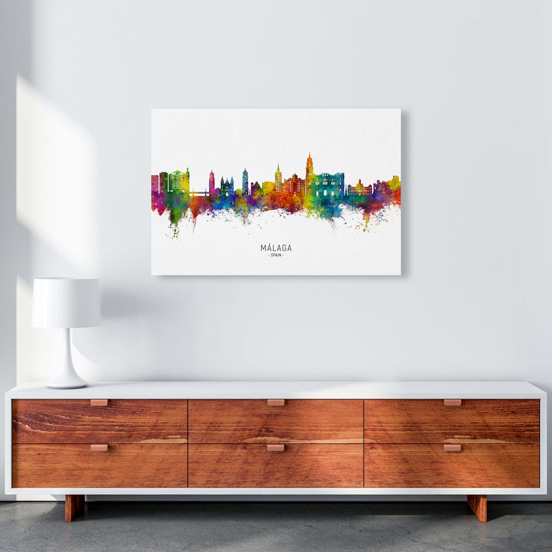 Malaga Spain Skyline Art Print by Michael Tompsett A1 Canvas