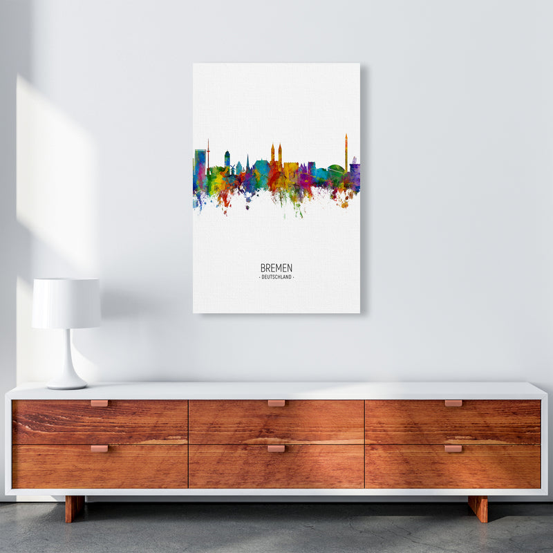 Bremen Germany Skyline Portrait Art Print by Michael Tompsett A1 Canvas