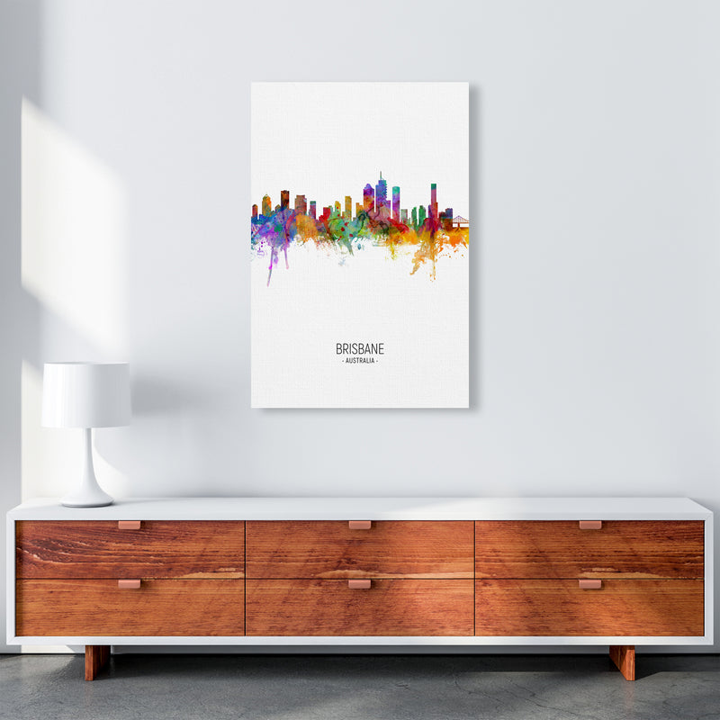 Brisbane Australia Skyline Portrait Art Print by Michael Tompsett A1 Canvas