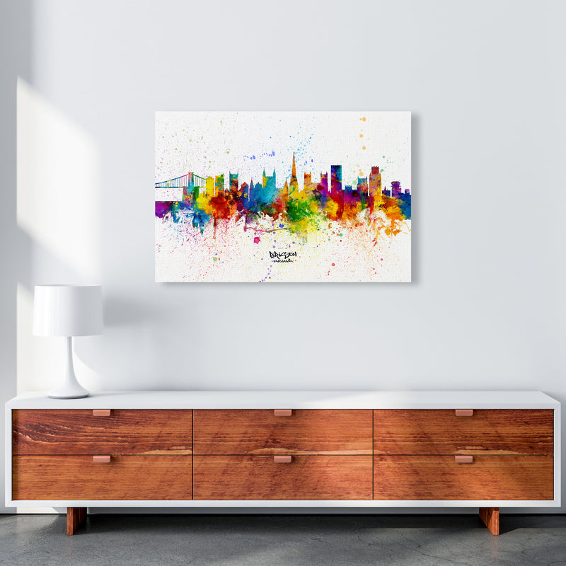 Bristol England Skyline Splash Art Print by Michael Tompsett A1 Canvas