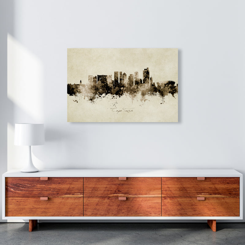 Cape Town South Africa Skyline Vintage Art Print by Michael Tompsett A1 Canvas