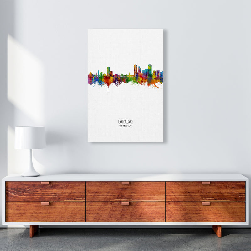 Caracas Venezuela Skyline Portrait Art Print by Michael Tompsett A1 Canvas