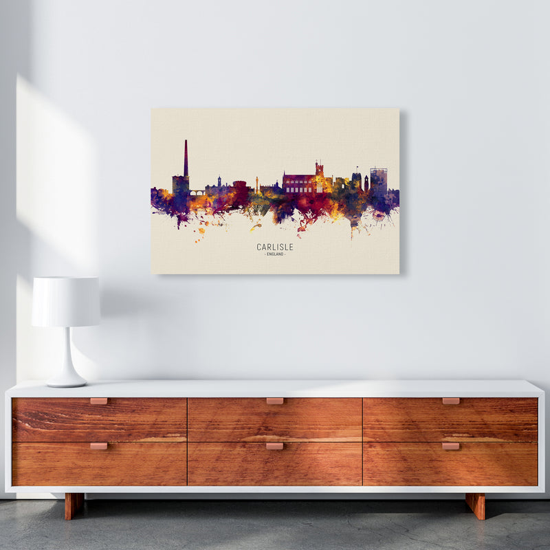 Carlisle England Skyline Autumn City Name Art Print by Michael Tompsett A1 Canvas