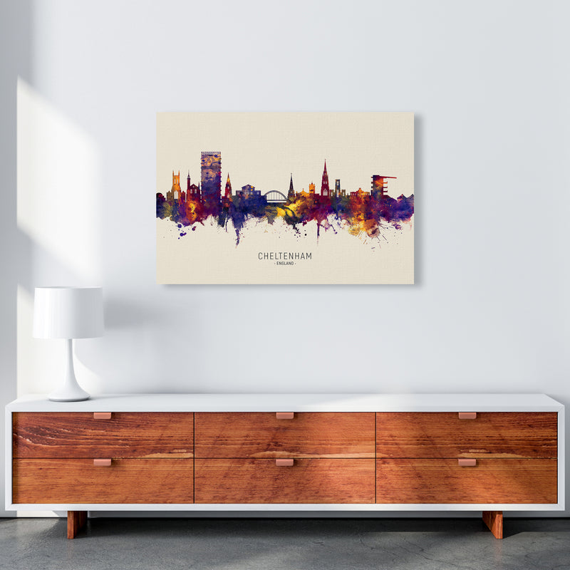 Cheltenham England Skyline Autumn City Name Art Print by Michael Tompsett A1 Canvas