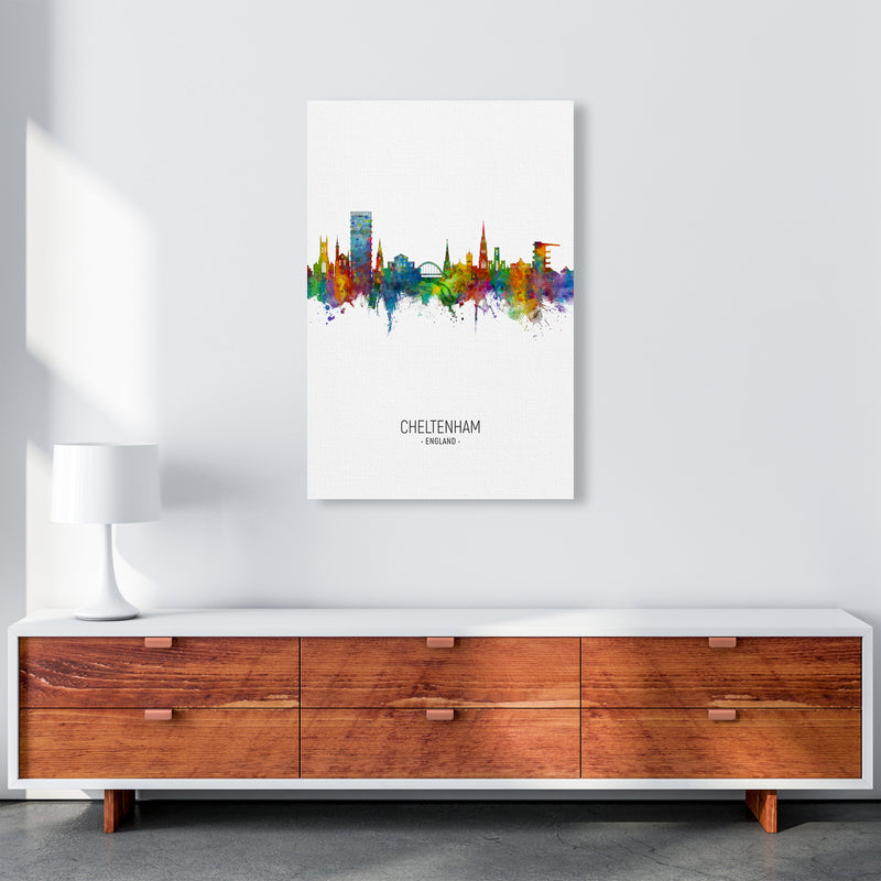 Cheltenham England Skyline Portrait Art Print by Michael Tompsett A1 Canvas