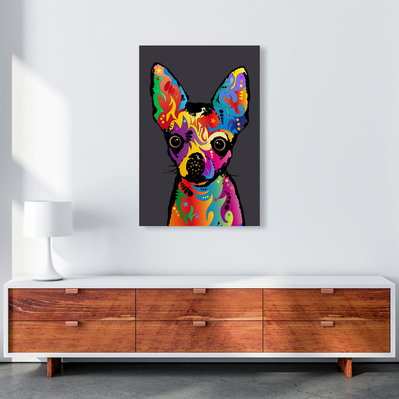 Chihuahua Dog Charcoal Art Print by Michael Tompsett A1 Canvas