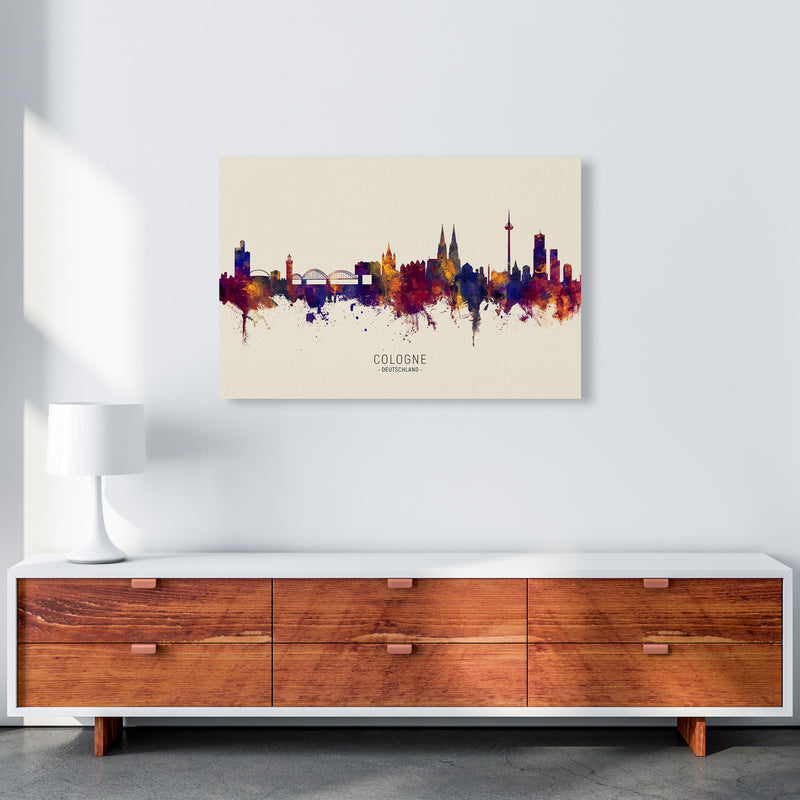 Cologne Deutschland Skyline Autumn City Name Art Print by Michael Tompsett A1 Canvas