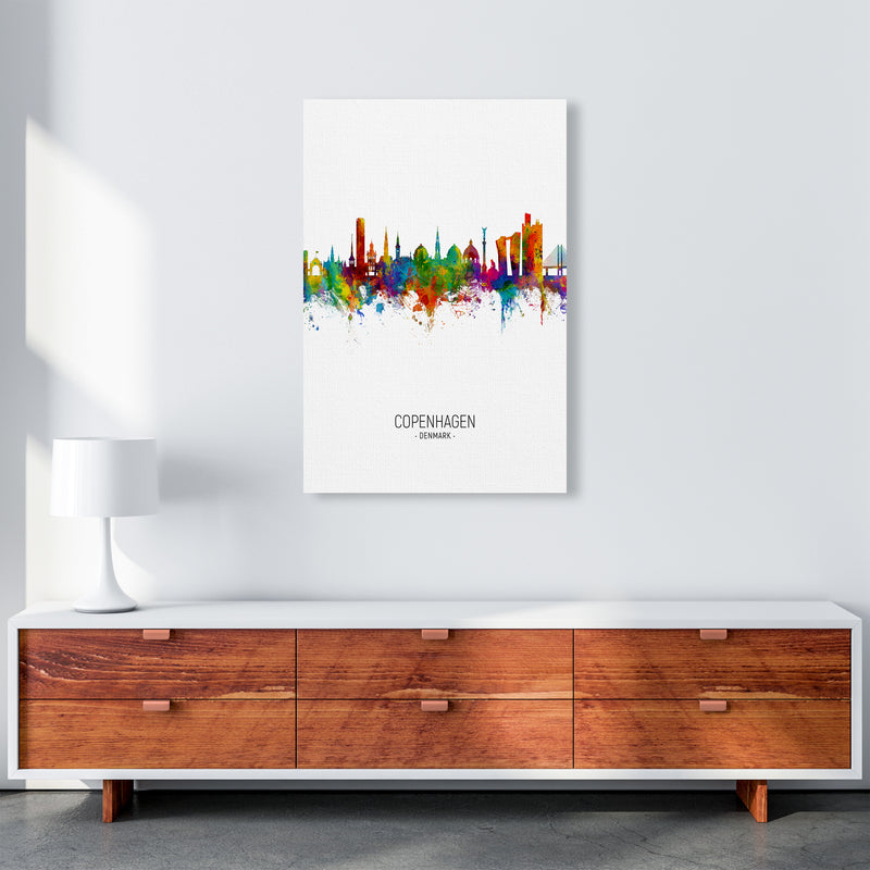 Copenhagen Denmark Skyline Portrait Art Print by Michael Tompsett A1 Canvas