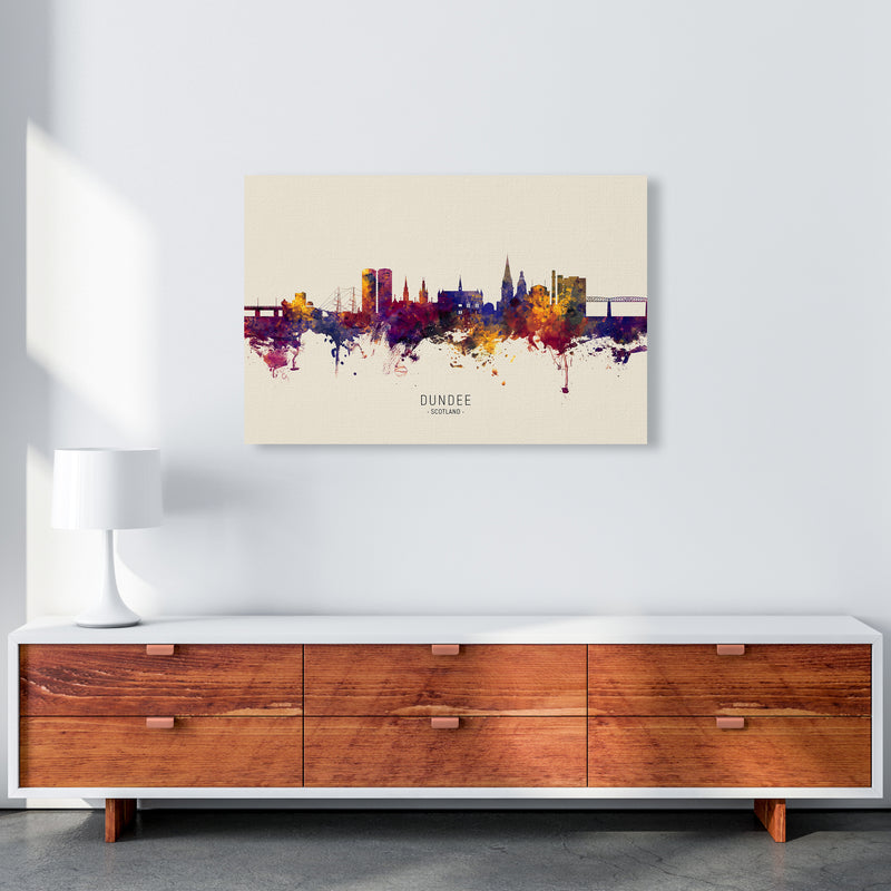 Dundee Scotland Skyline Autumn City Name Art Print by Michael Tompsett A1 Canvas