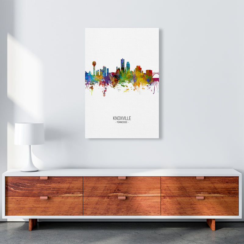 Knoxville Tennessee Skyline Portrait Art Print by Michael Tompsett A1 Canvas