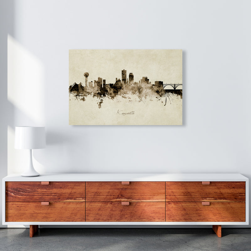 Knoxville Tennessee Skyline Vintage Art Print by Michael Tompsett A1 Canvas
