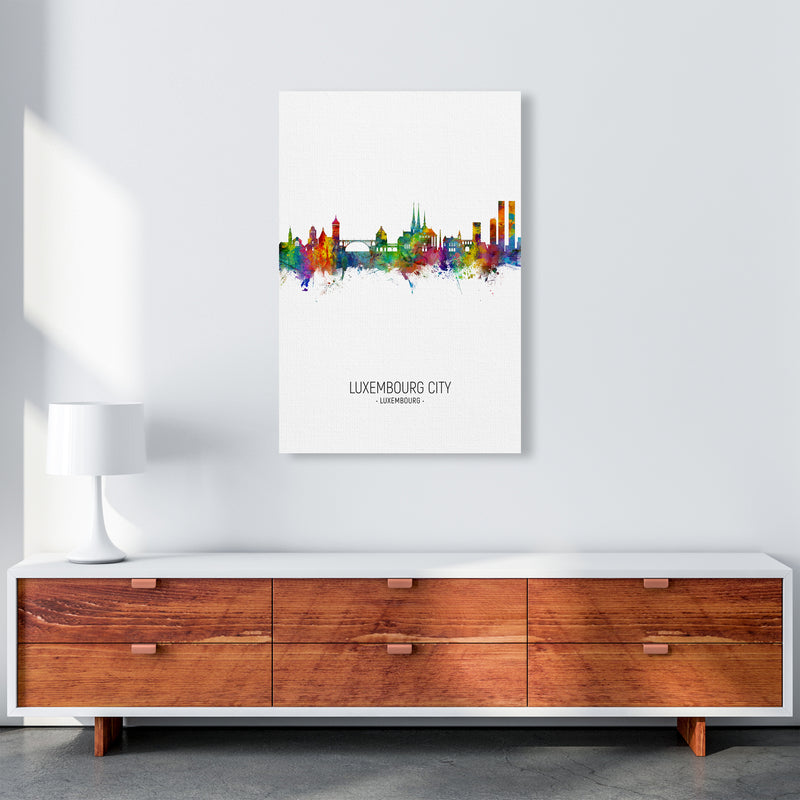 Luxembourg City Luxembourg Skyline Portrait Art Print by Michael Tompsett A1 Canvas