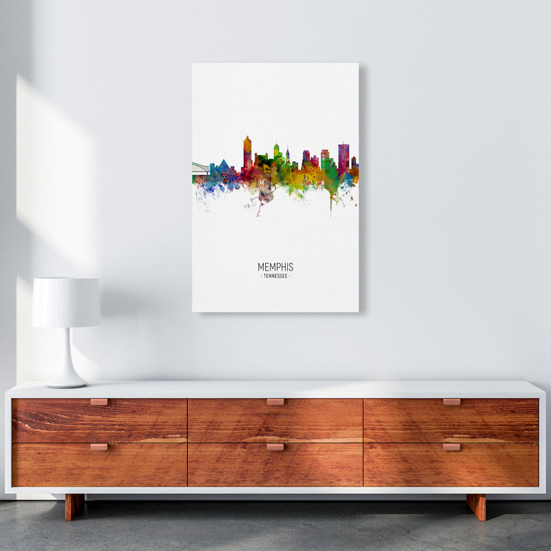 Memphis Tennessee Skyline Portrait Art Print by Michael Tompsett A1 Canvas