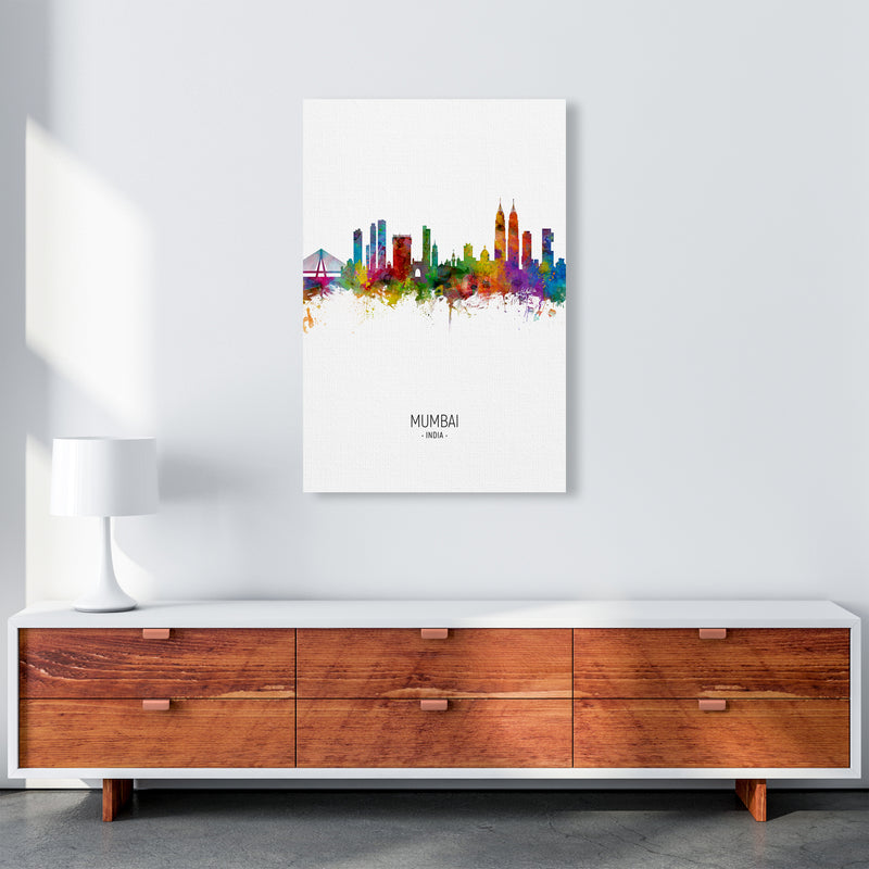 Mumbai India Skyline Portrait Art Print by Michael Tompsett A1 Canvas