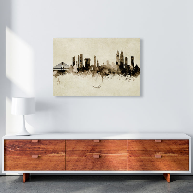 Mumbai India Skyline Vintage Art Print by Michael Tompsett A1 Canvas