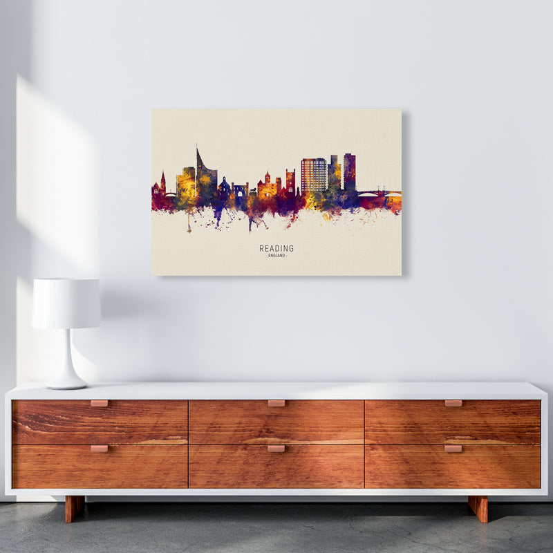 Reading England Skyline Autumn City Name Art Print by Michael Tompsett A1 Canvas