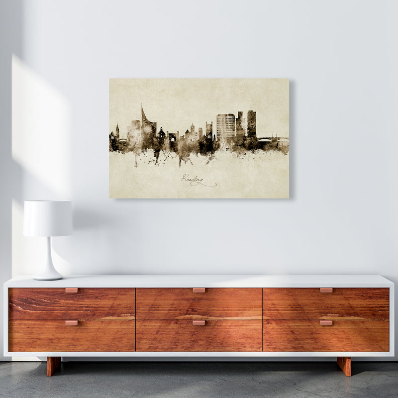 Reading England Skyline Vintage Art Print by Michael Tompsett A1 Canvas